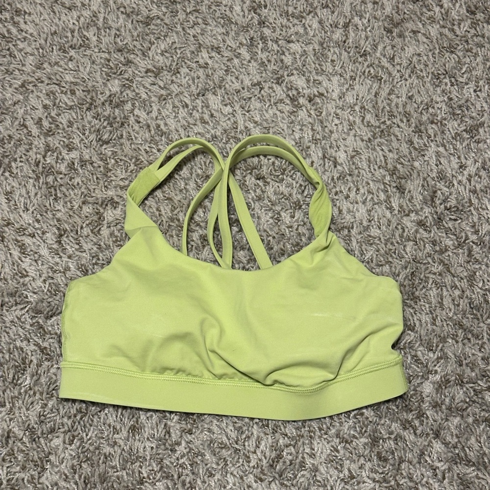 Women's Lime Green Sports Bra (6)